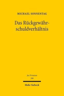 Das Rückgewährschuldverhältnis von Sonnentag,  Michael