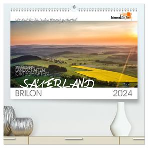 Das Sauerland bei Brilon aus der Vogelperspektive (hochwertiger Premium Wandkalender 2024 DIN A2 quer), Kunstdruck in Hochglanz von Inh. Sandra Finger,  himmelstarter