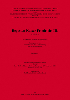 Das Taxregister der römischen Kanzlei 1471-1475 von Grund,  Ines, Heinig,  Paul-Joachim