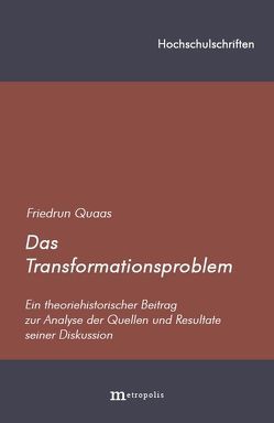 Das Transformationsproblem von Quaas,  Friedrun
