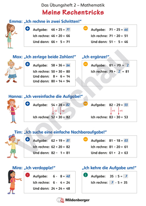Das Übungsheft Mathematik 2 – Poster Meine Rechentricks von Keller,  Karl-Heinz, Pfaff,  Peter, Simon,  Hendrik, Simon,  Nina