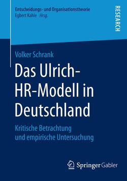 Das Ulrich-HR-Modell in Deutschland von Schrank,  Volker