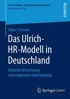 Das Ulrich-HR-Modell in Deutschland von Schrank,  Volker