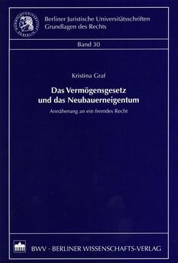 Das Vermögensgesetz und das Neubauerneigentum von Graf,  Kristina