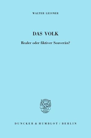 Das Volk. von Leisner,  Walter