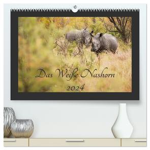Das Weiße Nashorn (hochwertiger Premium Wandkalender 2024 DIN A2 quer), Kunstdruck in Hochglanz von und Holger Karius,  Kirsten