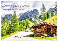 Das wunderbare Ramsau am Fuße des Dachsteins (Wandkalender 2024 DIN A2 quer), CALVENDO Monatskalender von Rogalski,  Solveig