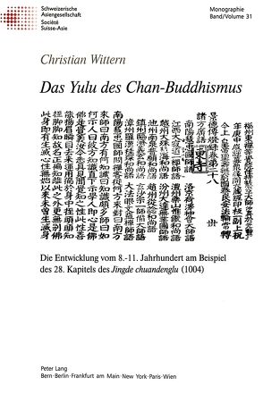 Das Yulu des Chan-Buddhismus von Wittern,  Christian