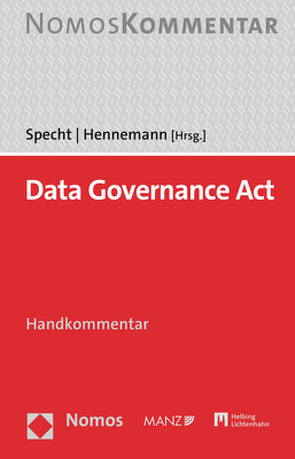 Data Governance Act: DGA von Hennemann,  Moritz, Specht,  Louisa