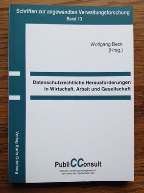 Datenschutzrechtliche Herausforderungen in Wirtschaft, Arbeit und Gesellschaft von Beck,  Wolfgang
