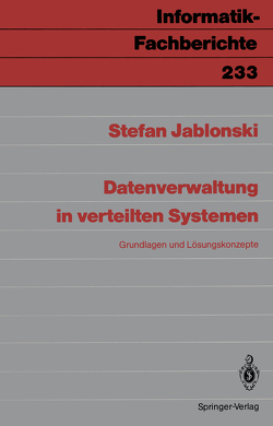 Datenverwaltung in verteilten Systemen von Jablonski,  Stefan