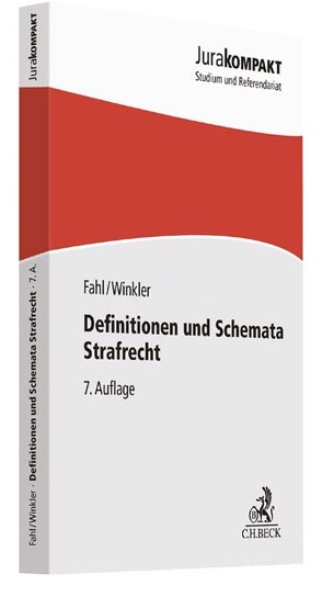 Definitionen und Schemata Strafrecht von Fahl,  Christian, Winkler,  Klaus