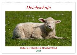 Deichschafe – Hüter der Deiche in Nordfriesland (Wandkalender 2024 DIN A2 quer), CALVENDO Monatskalender von Falke,  Manuela