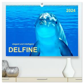 Delfine – elegant und intelligent (hochwertiger Premium Wandkalender 2024 DIN A2 quer), Kunstdruck in Hochglanz von Roder,  Peter