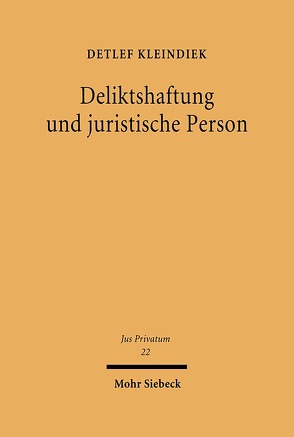 Deliktshaftung und juristische Person von Kleindiek,  Detlef