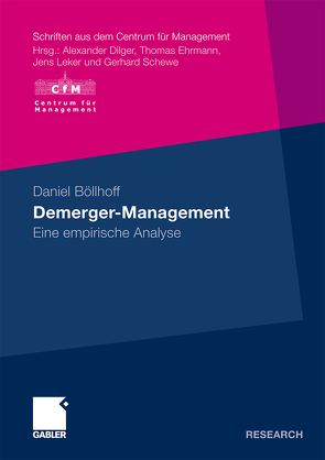 Demerger-Management von Böllhoff,  Daniel, Schewe,  Prof. Dr. Gerhard