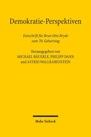 Demokratie-Perspektiven von Bäuerle,  Michael, Bryde,  Brun-Otto, Dann,  Philipp, Wallrabenstein,  Astrid