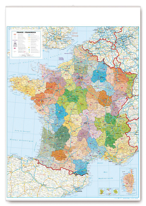 Departementkarte Frankreich