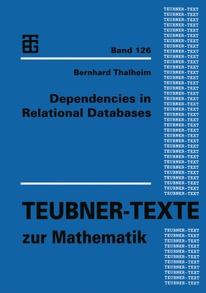 Dependencies in Relational Databases von Thalheim,  Bernhard