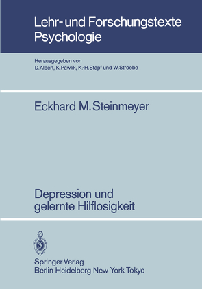 Depression und gelernte Hilflosigkeit von Steinmeyer,  E.M.