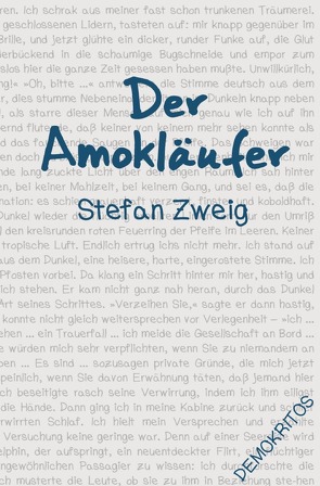 Der Amokläufer von Zweig,  Stefan