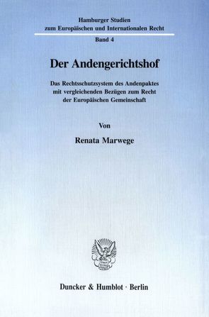 Der Andengerichtshof. von Marwege,  Renata