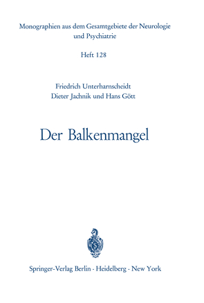 Der Balkenmangel von Gött,  H., Jachnik,  D., Unterharnscheidt,  F.