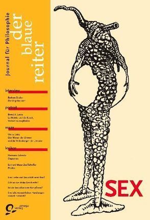 Der Blaue Reiter. Journal für Philosophie / Sex von Duden,  Barbara, Giel,  Klaus, Obermeier,  Otto P, Reusch,  Siegfried, Schmitz,  Hermann, Wahl,  Jochen