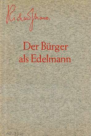 Der Bürger als Edelmann von Strauss,  Richard