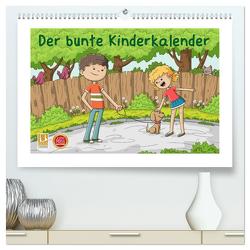 Der bunte Kinderkalender (hochwertiger Premium Wandkalender 2024 DIN A2 quer), Kunstdruck in Hochglanz von Wolf,  Gabi