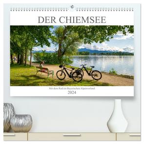 Der Chiemsee – Mit dem Rad im Bayerischen Alpenvorland (hochwertiger Premium Wandkalender 2024 DIN A2 quer), Kunstdruck in Hochglanz von Meutzner,  Dirk