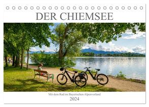 Der Chiemsee – Mit dem Rad im Bayerischen Alpenvorland (Tischkalender 2024 DIN A5 quer), CALVENDO Monatskalender von Meutzner,  Dirk