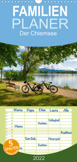 Familienplaner Der Chiemsee – Mit dem Rad im Bayerischen Alpenvorland (Wandkalender 2022 , 21 cm x 45 cm, hoch) von Meutzner,  Dirk