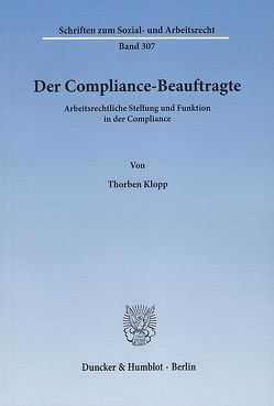 Der Compliance-Beauftragte. von Klopp,  Thorben