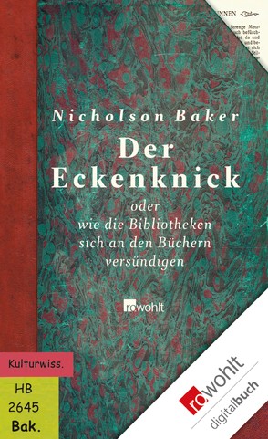 Der Eckenknick von Baker,  Nicholson, Frielinghaus,  Helmut, Höbel,  Susanne
