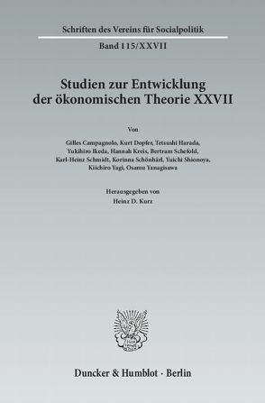 Der Einfluss deutschsprachigen wirtschaftswissenschaftlichen Denkens in Japan. von Kurz,  Heinz D.