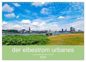 der elbestrom urbanes (Wandkalender 2024 DIN A3 quer), CALVENDO Monatskalender von Sennewald,  Steffen