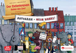 Der Elefantenpups – Rettet den Zoo! Kamishibai Bildkartenset von Bernhard,  Martin, Leenen,  Heidi, Sander,  Arnim