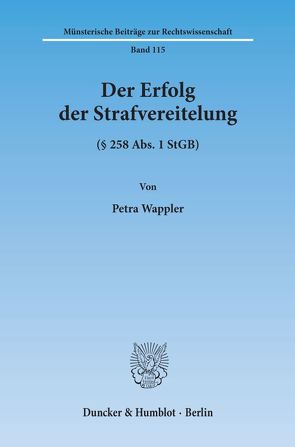 Der Erfolg der Strafvereitelung von Wappler,  Petra