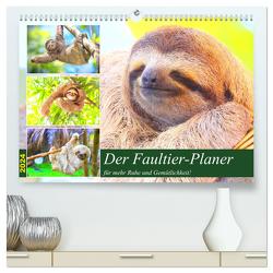 Der Faultier-Planer für mehr Ruhe und Gemütlichkeit! (hochwertiger Premium Wandkalender 2024 DIN A2 quer), Kunstdruck in Hochglanz von Hurley,  Rose