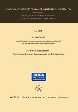 Der Finefrausandstein — Sedimentation und Epirogenese im Ruhrkarbon von Wendt,  Axel