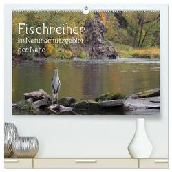 Der Fischreiher im Naturschutzgebiet der Nahe (hochwertiger Premium Wandkalender 2024 DIN A2 quer), Kunstdruck in Hochglanz von Sauer / raimondo / www.raimondophoto.net,  Raimund