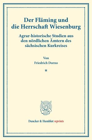 Der Fläming und die Herrschaft Wiesenburg. von Dorno,  Friedrich