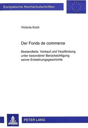 Der Fonds de commerce von Koch,  Victoria