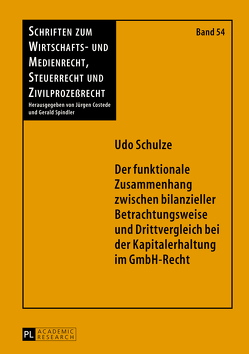 Der funktionale Zusammenhang zwischen bilanzieller Betrachtungsweise und Drittvergleich bei der Kapitalerhaltung im GmbH-Recht von Schulze,  Udo