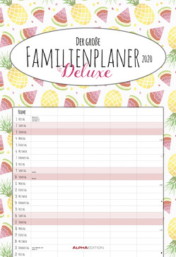 Der große Familienplaner Deluxe 2020 – Familienkalender (34 x 50 cm) – 5 Spalten – Wandkalender – Terminkalender von ALPHA EDITION