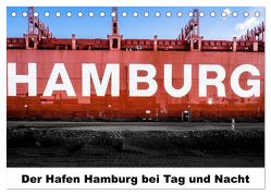Der Hafen Hamburg bei Tag und Nacht (Tischkalender 2024 DIN A5 quer), CALVENDO Monatskalender von Voss,  Matthias