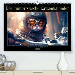 Der humoristische Katzen Kalender (hochwertiger Premium Wandkalender 2024 DIN A2 quer), Kunstdruck in Hochglanz von Rübsamen,  Peter