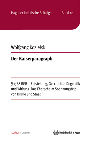 Der Kaiserparagraph von Kozielski,  Wolfgang