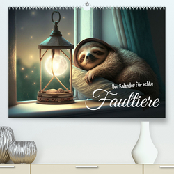 Der Kalender für echte Faultiere (Premium, hochwertiger DIN A2 Wandkalender 2024, Kunstdruck in Hochglanz) von artefacti